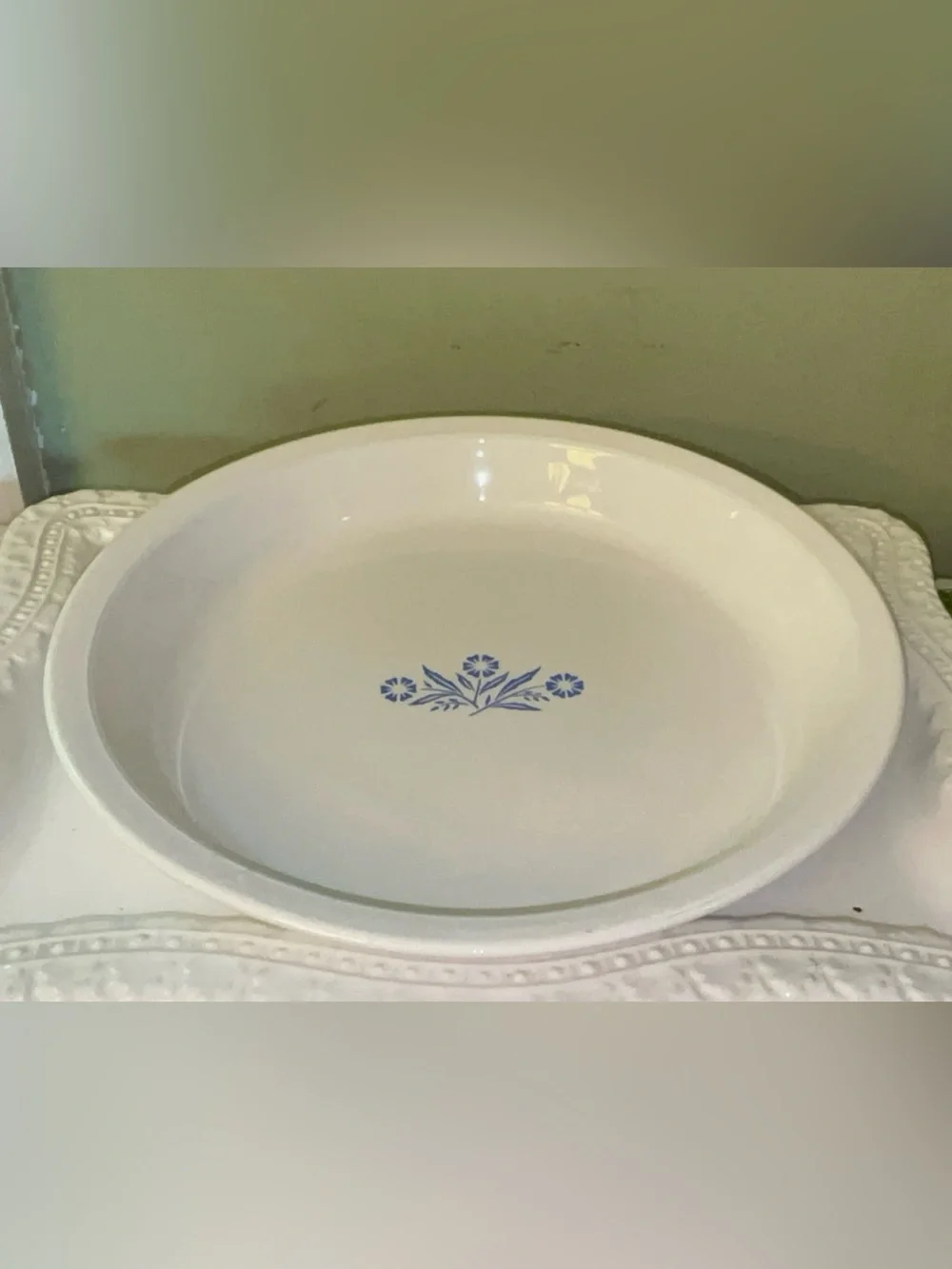 Vintage CorningWare Blue Cornflower Pie Plate 9-inch